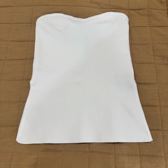 Caroline Constas Tops - Caroline Constas Revolve Ivory White Sleevles Side Slit Top Size Medium